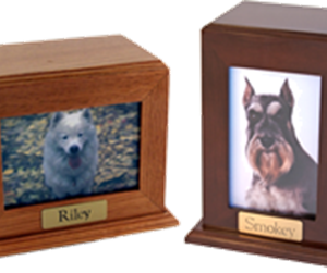 Wood Urn: Framed Photo