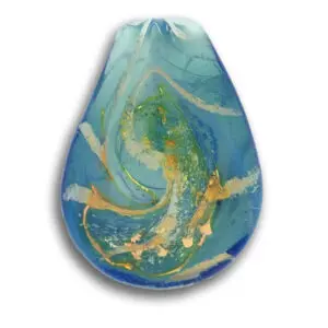 Jewelry Glass Hand made Pendant with ash
