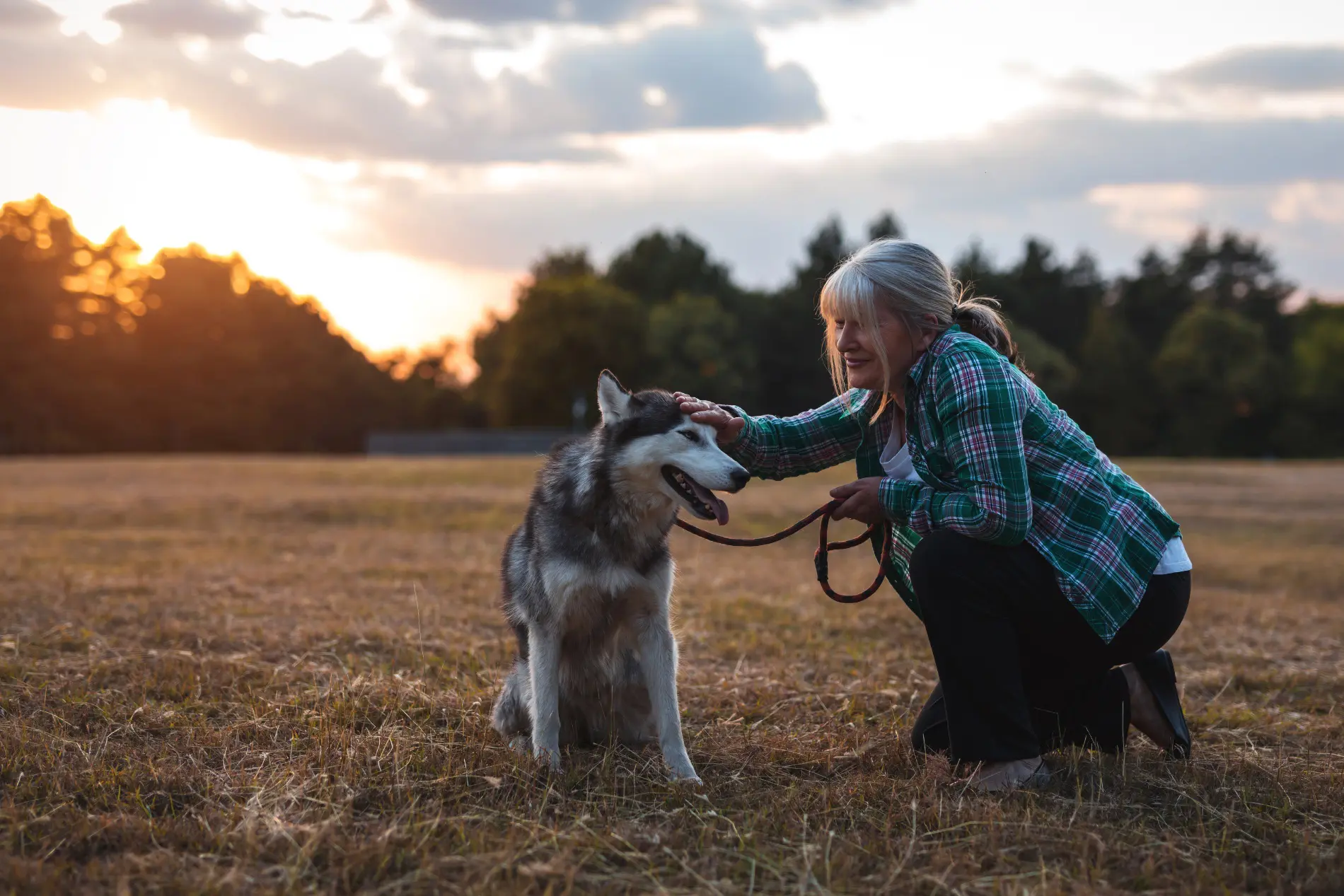 This dog make her happy