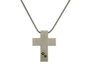 Jewelry Cross necklace Paw Prints