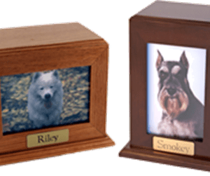 Wood Urn: Framed Photo