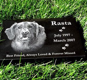 burial marker: granite photo