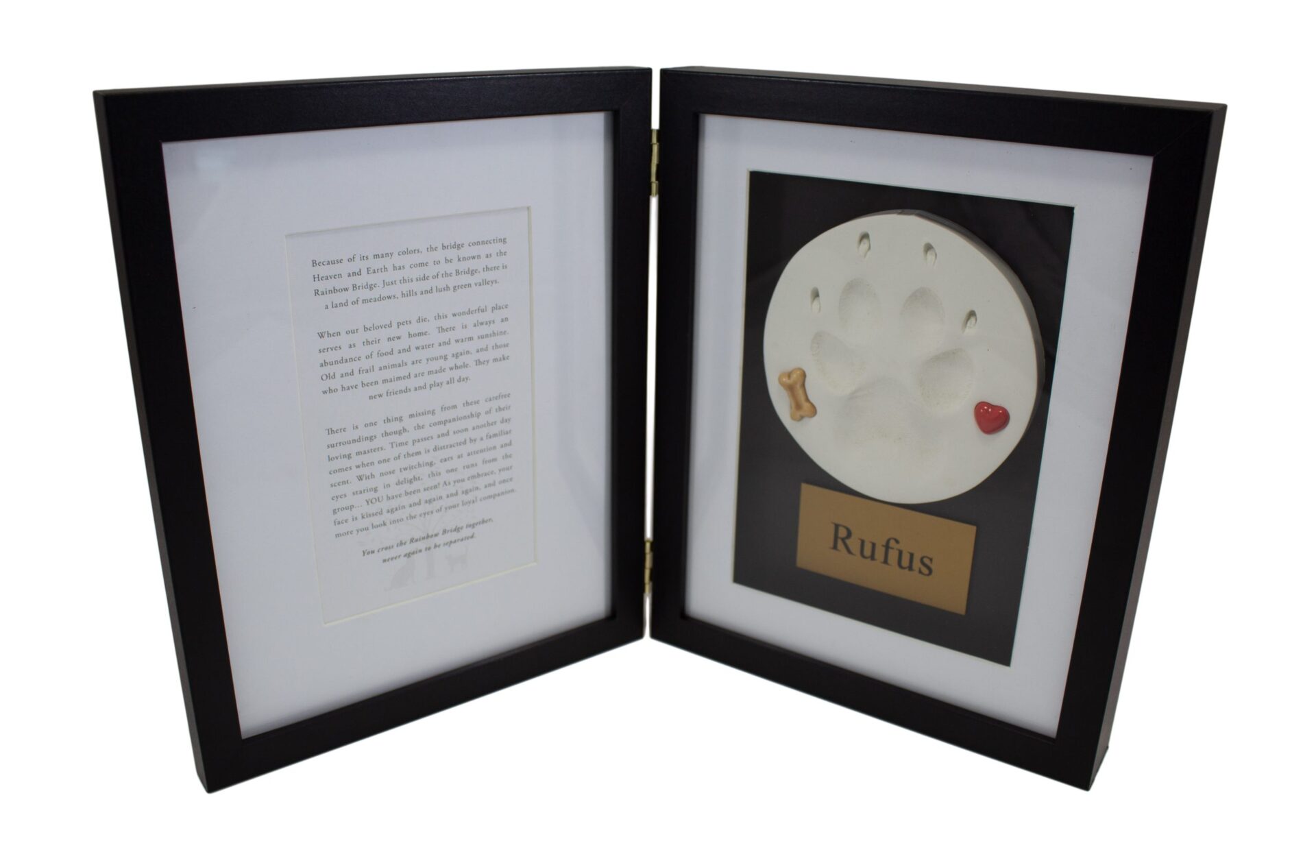 Black Paw Print Shadow Box Frame